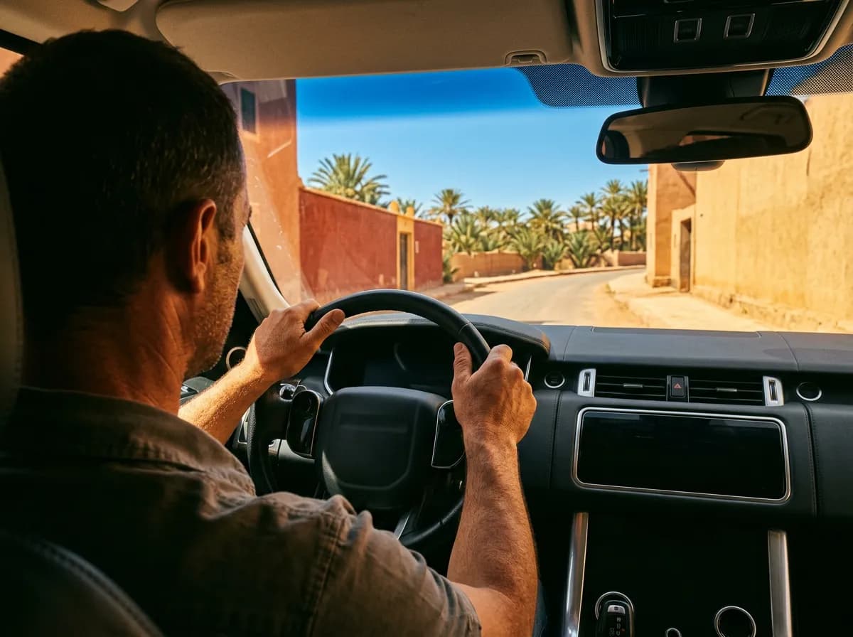 Présentation d'un permis de conduire et d'un passeport pour louer une voiture à Marrakech