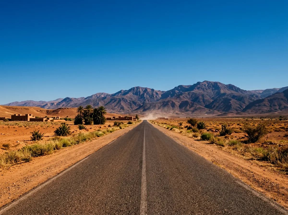 Compteur kilométrique d'une voiture de location Marrakesh Car Rental sur la route du Tizi n'Tichka près de Marrakech